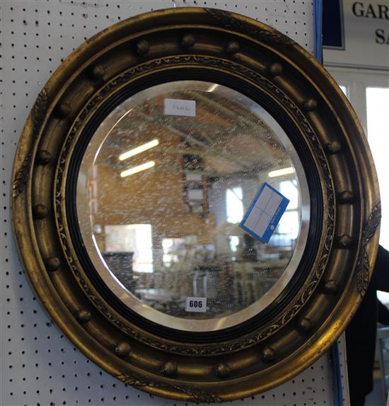 Gilt circular mirror